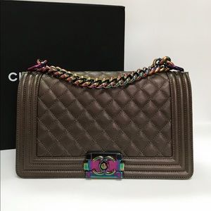 ❌SOLD❌ Chanel Bronze Mermaid Old Medium Boy Bag